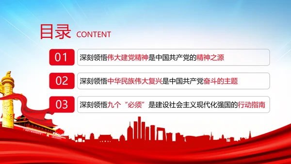 学习七一建党100周年讲话伟大建党精神PPT