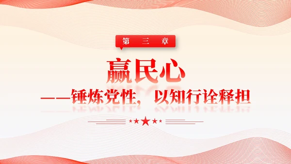 简约线条党建护核心守初心赢民心主题教育党课课件PPT
