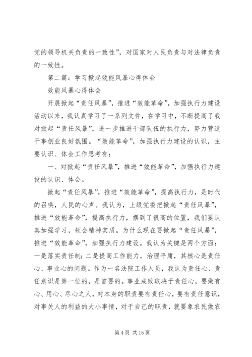 第一篇：学习掀起“责任风暴”推进“效能革命”心得体会.docx