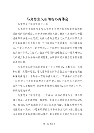 马克思主义新闻观心得体会 (3).docx