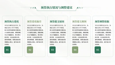 绿色商务风5项列表PPT单页