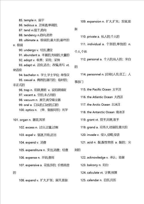 高考高频单词