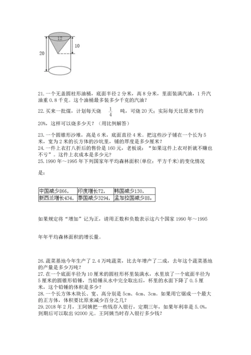 六年级小升初数学应用题50道及参考答案（实用）.docx