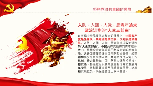 在庆祝共青团成立100周年大会上的讲话PPT