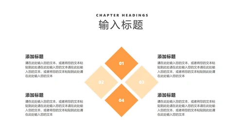 简约风橙色年终总结汇报PPT模板
