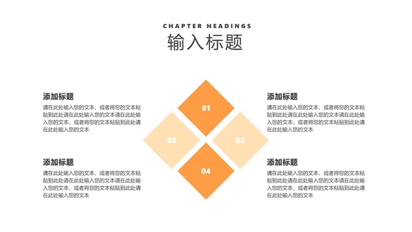 简约风橙色年终总结汇报PPT模板