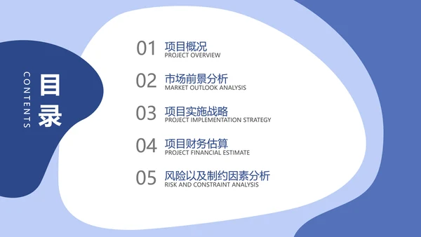 蓝色简约大学生创业计划书PPT模板