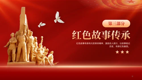 红色党政风红色文化红色精神培训学习PPT模板