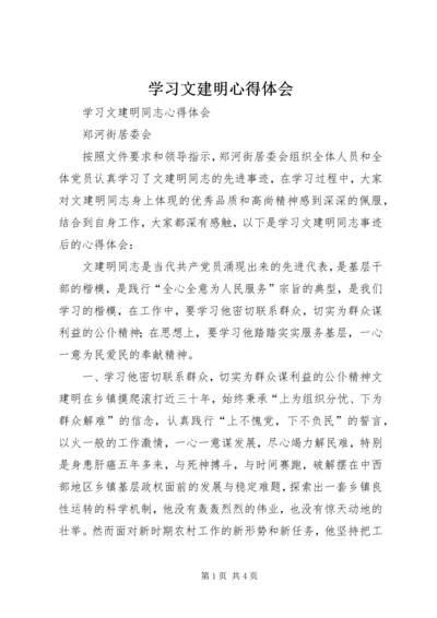 学习文建明心得体会 (3).docx