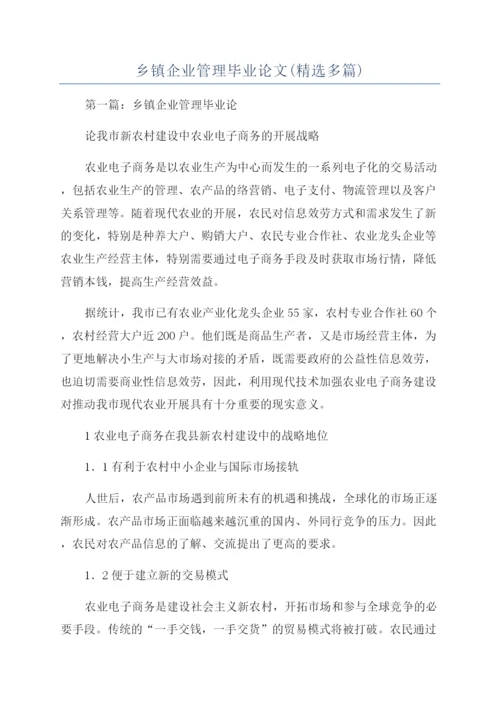 乡镇企业管理毕业论文(精选多篇).docx