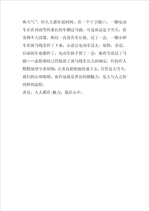 善良的魅力作文600字