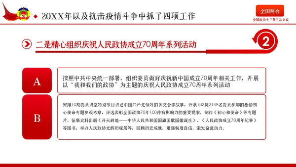 全国两会政协会议工作报告学习解读党政党课PPT