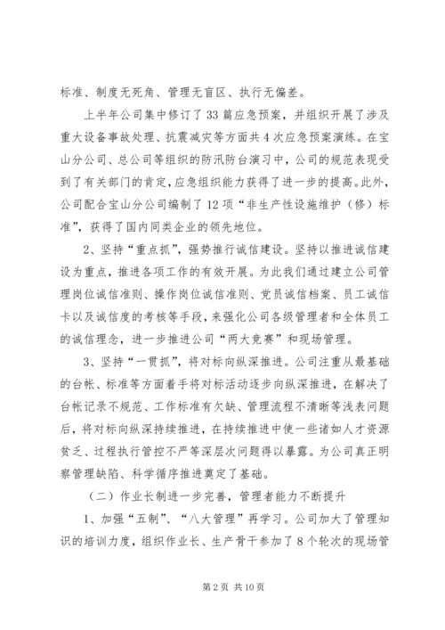 企业(公司)上半年主要工作总结和下半年工作打算.docx