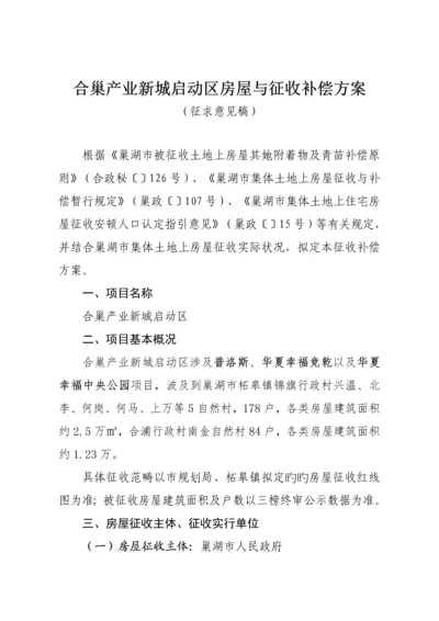 合巢产业新城启动区房屋与征收补偿专题方案.docx