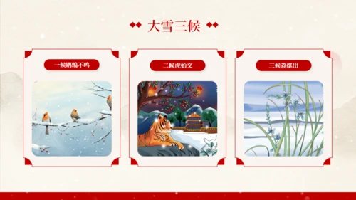 大雪节气冬季皇宫红色宫墙通用PPT课件模板