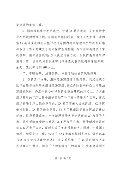 城管局工作报告.docx