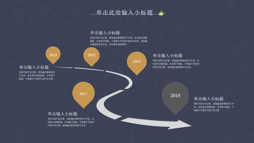 小清新深色工作总结PPT模板