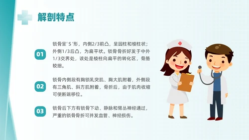 绿色简约锁骨骨折护理查房PPT课件