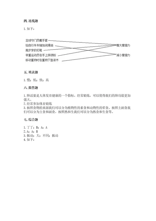 教科版四年级上册科学期末测试卷附答案满分必刷