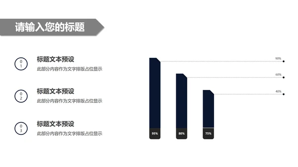 深蓝色商务风总结汇报PPT模板