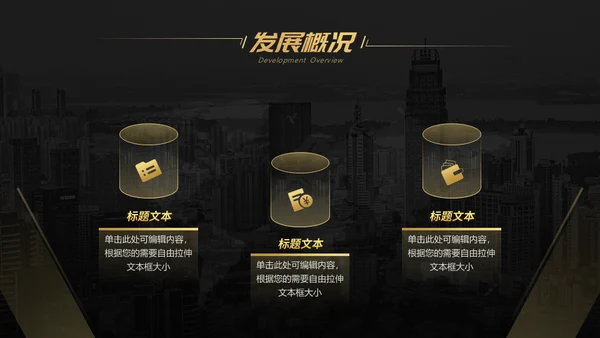 黑金商务工商管理专业构建通用PPT模板