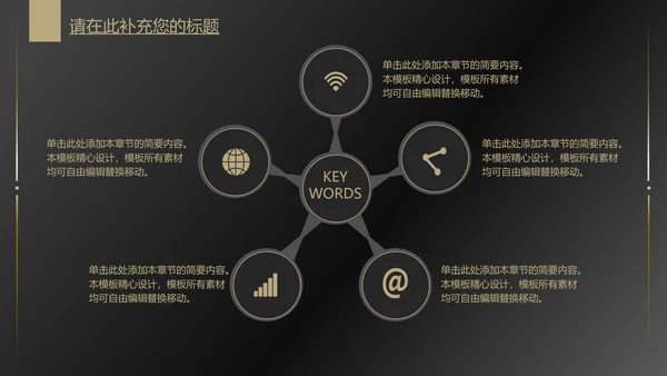 黑金高端大气商务通用PPT模版