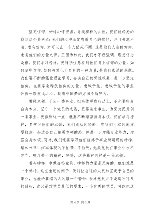 学习特别节目《榜样》心得体会.docx