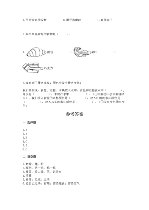 教科版一年级下册科学期末测试卷含答案【精练】.docx