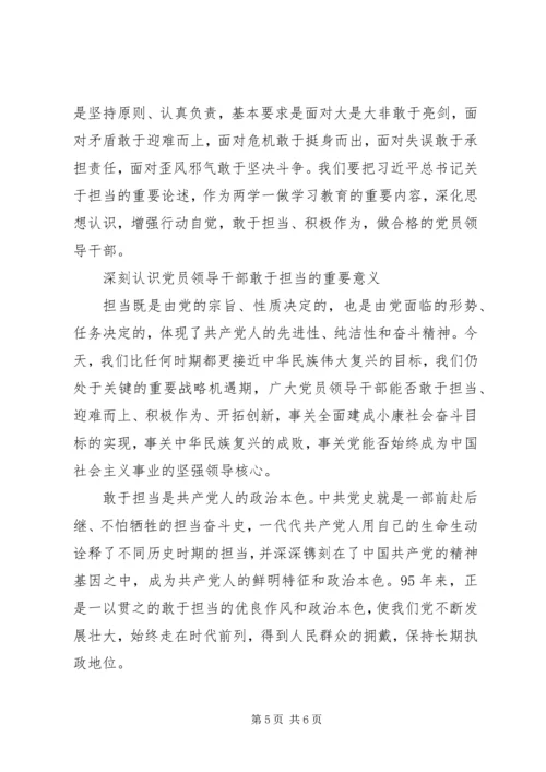 关于担当作为研讨发言范文.docx