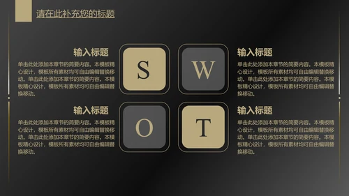 黑金高端大气商务通用PPT模版