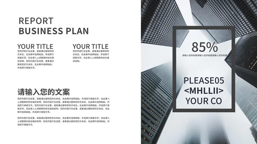 白色高端时尚商业计划书主题PPT模板