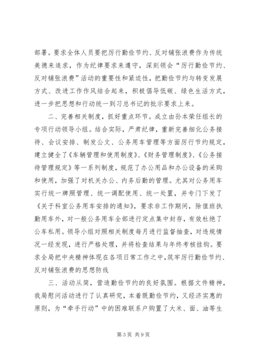 反对铺张浪费会议精神落实情况汇报材料.docx