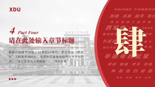 西安电子科技大学论文答辩通用ppt模板
