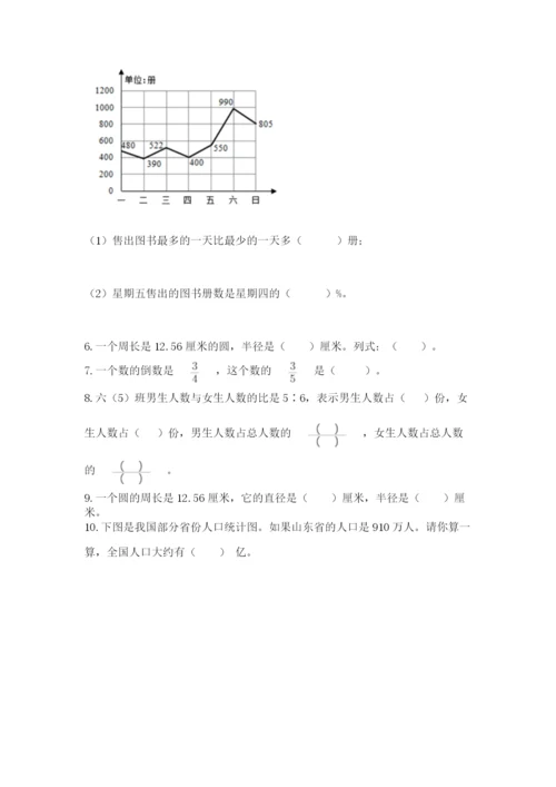 2022六年级上册数学期末测试卷附答案（模拟题）.docx