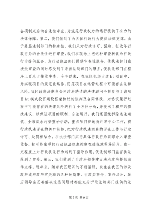 法制办依法行政工作总结及来年工作计划.docx