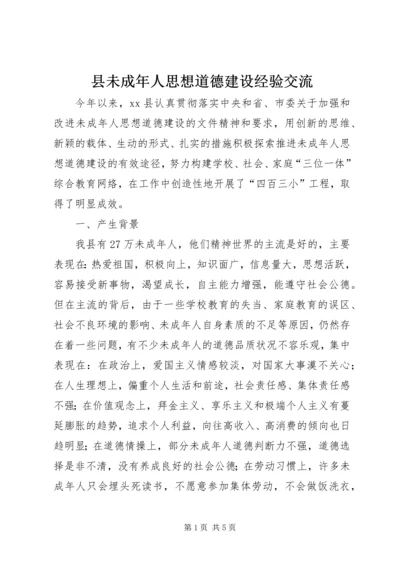 县未成年人思想道德建设经验交流 (4).docx