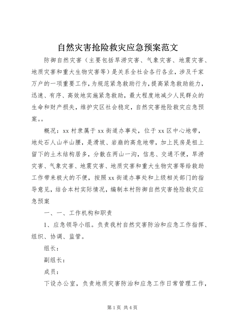 自然灾害抢险救灾应急预案范文.docx