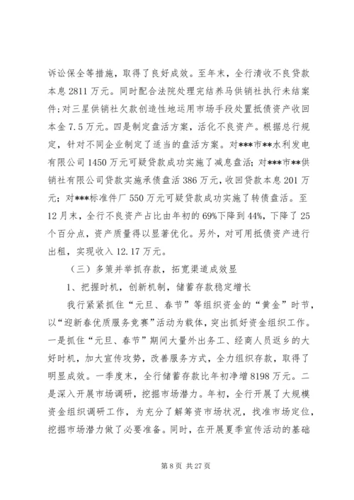 农行支行行长年度工作讲话.docx