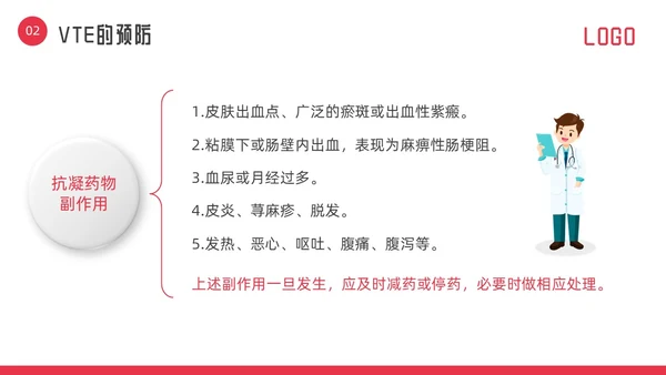 红色微立体vte的预防及护理PPT模板宣传PPT动态PPT护理查房