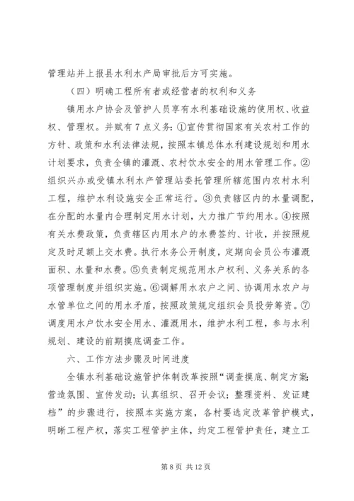 乡镇水利基础设施管护体制改革实施方案.docx