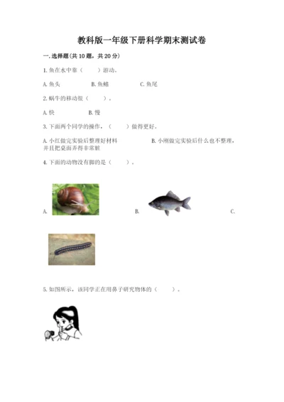 教科版一年级下册科学期末测试卷带答案（巩固）.docx