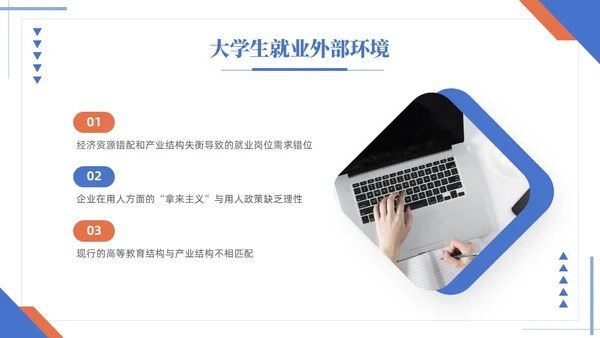 蓝黄双色简约商务大学生职业生涯规划毕业答辩毕业规划PPT