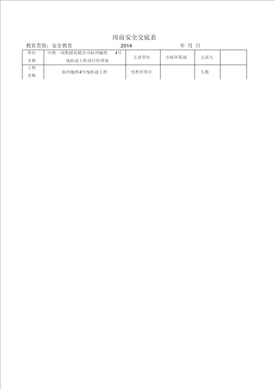 岗前安全交底。