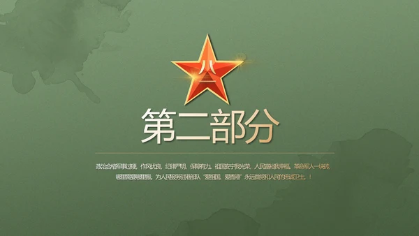 绿色大气士兵心理健康动态PPT模板