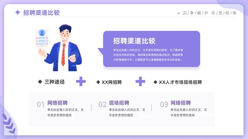 紫色时尚商务人力资源年终工作总结工作计划PPT