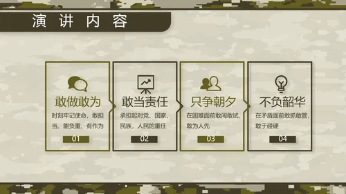 迷彩风部队军事工作总结汇报动态PPT