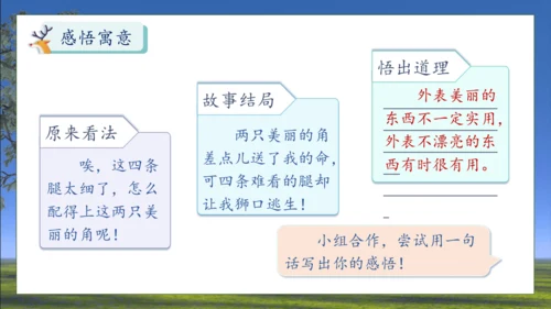 【核心素养】部编版语文三年级下册-7. 鹿角和鹿腿 第2课时（课件）
