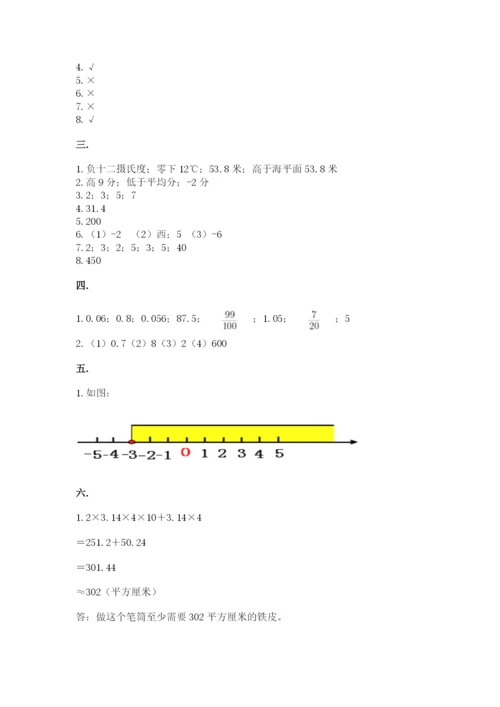 苏教版数学六年级下册试题期末模拟检测卷精品【实用】.docx