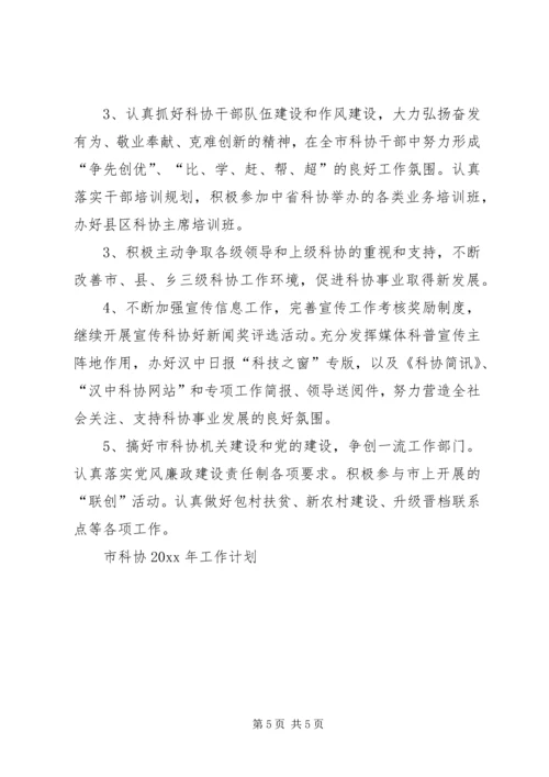 市科协工作计划.docx