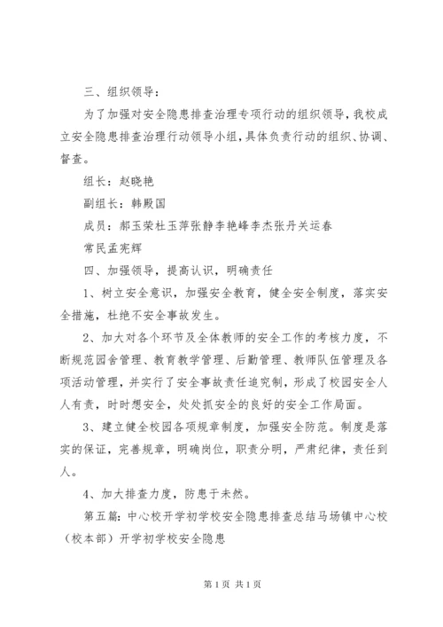 新程街小学认真做好开学初安全隐患排查工作.docx